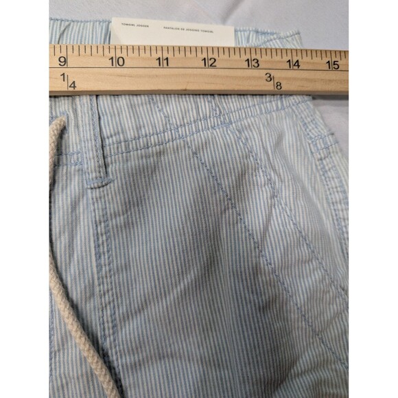 American‎ Eagle Tomgirl Jogger Pants Womens 0 Blue Striped Drawstring Casual 25W - Picture 7 of 9